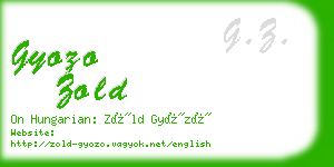 gyozo zold business card